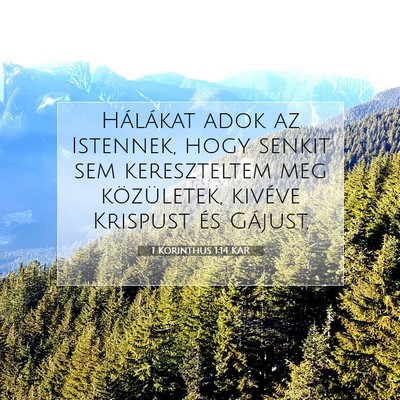 1 Korinthus 1:14 Bibliai vers magyarázata