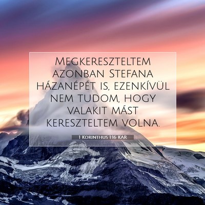 1 Korinthus 1:16 Bibliai vers magyarázata
