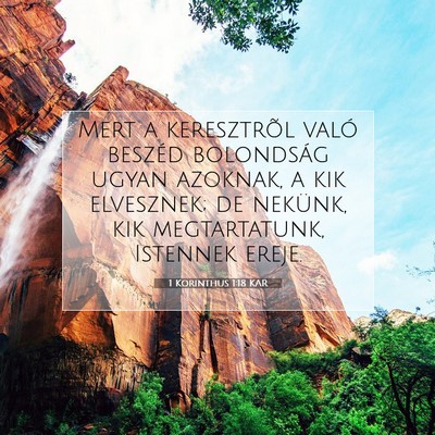 1 Korinthus 1:18 Bibliai vers magyarázata