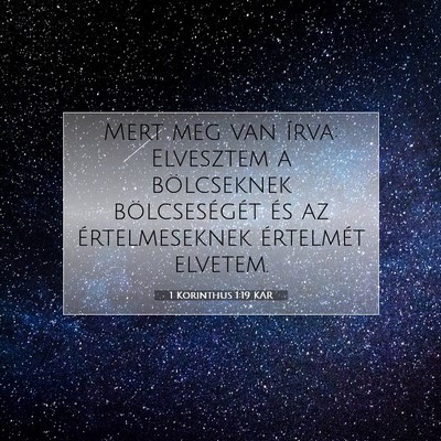 1 Korinthus 1:19 Bibliai vers magyarázata