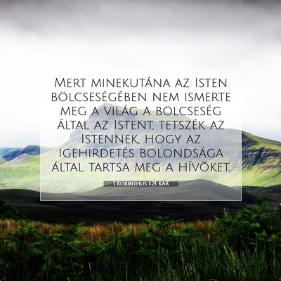 1 Korinthus 1:21 Bibliai vers magyarázata