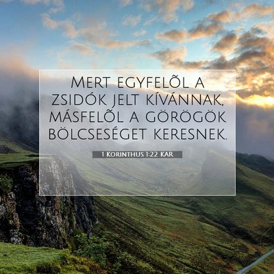 1 Korinthus 1:22 Bibliai vers magyarázata