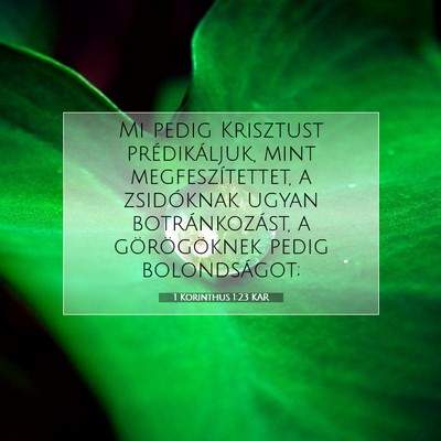 1 Korinthus 1:23 Bibliai vers magyarázata