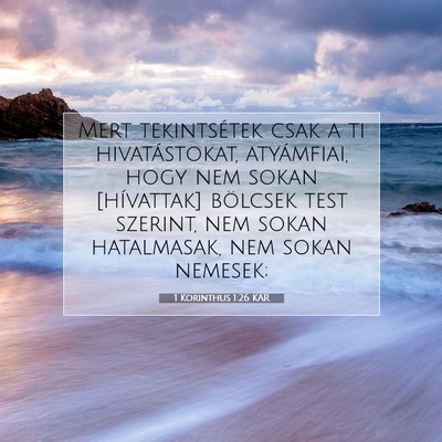 1 Korinthus 1:26 Bibliai vers magyarázata