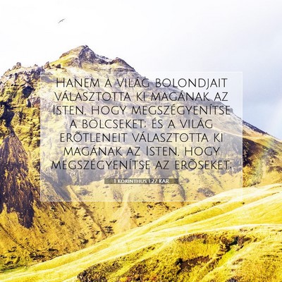 1 Korinthus 1:27 Bibliai vers magyarázata