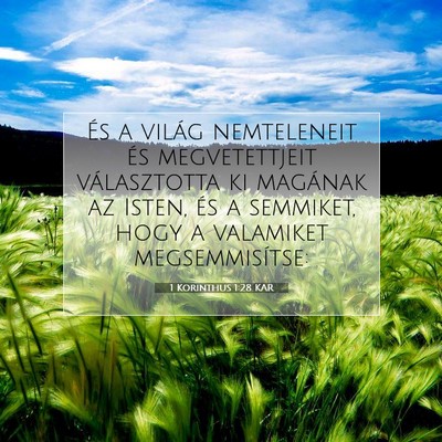 1 Korinthus 1:28 Bibliai vers magyarázata