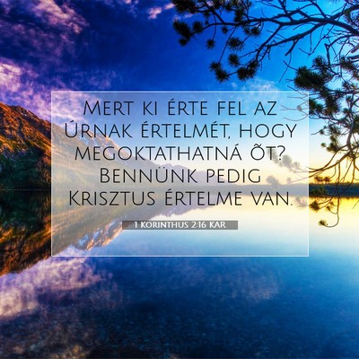 1 Korinthus 2:16 KAR Bibliai verskép