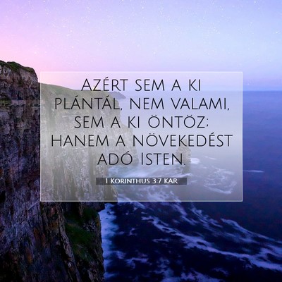 1 Korinthus 3:7 KAR Bibliai verskép