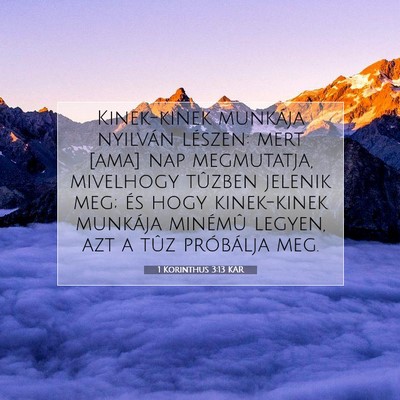 1 Korinthus 3:13 KAR Bibliai verskép