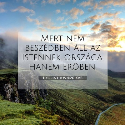 1 Korinthus 4:20 KAR Bibliai verskép