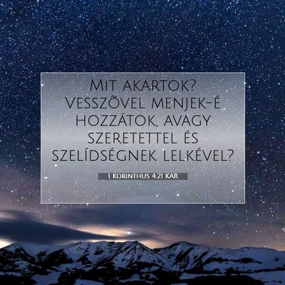 1 Korinthus 4:21 KAR Bibliai verskép