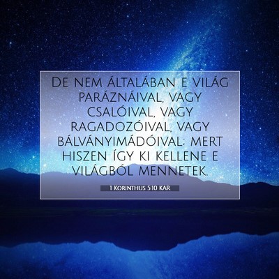 1 Korinthus 5:10 KAR Bibliai verskép