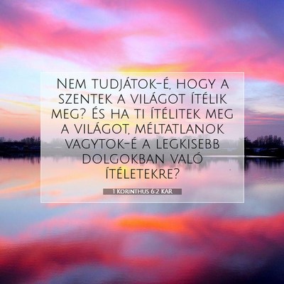 1 Korinthus 6:2 KAR Bibliai verskép