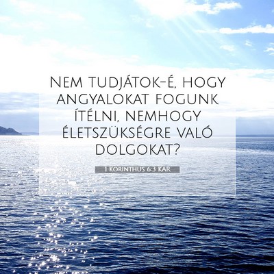 1 Korinthus 6:3 KAR Bibliai verskép