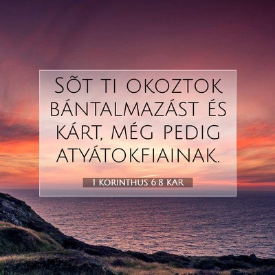 1 Korinthus 6:8 KAR Bibliai verskép