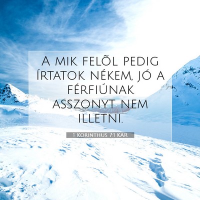1 Korinthus 7:1 KAR Bibliai verskép