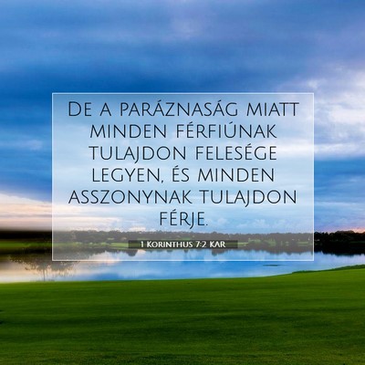 1 Korinthus 7:2 KAR Bibliai verskép