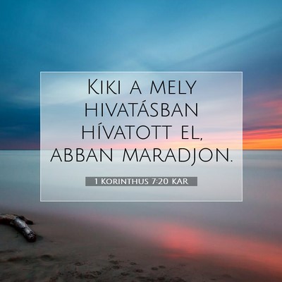1 Korinthus 7:20 KAR Bibliai verskép