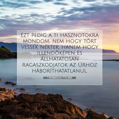 1 Korinthus 7:35 KAR Bibliai verskép