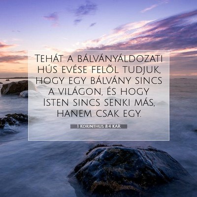 1 Korinthus 8:4 KAR Bibliai verskép