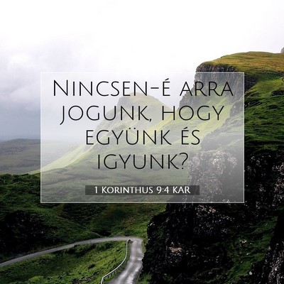 1 Korinthus 9:4 KAR Bibliai verskép