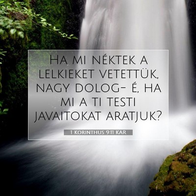 1 Korinthus 9:11 KAR Bibliai verskép