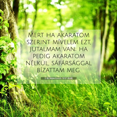 1 Korinthus 9:17 KAR Bibliai verskép
