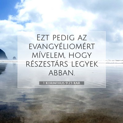 1 Korinthus 9:23 KAR Bibliai verskép