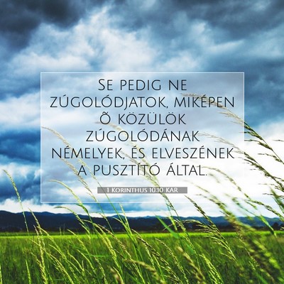 1 Korinthus 10:10 KAR Bibliai verskép