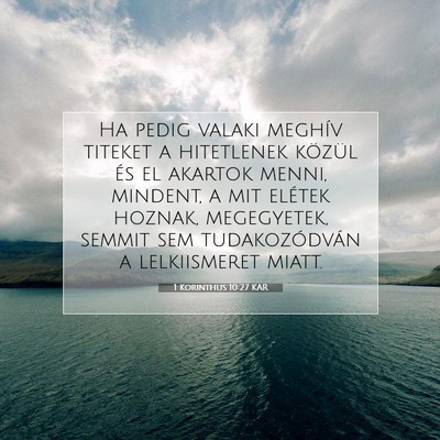 1 Korinthus 10:27 KAR Bibliai verskép