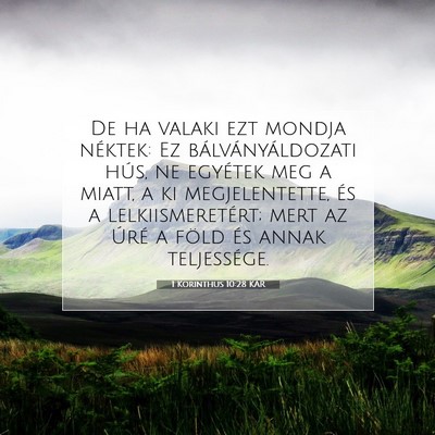 1 Korinthus 10:28 KAR Bibliai verskép