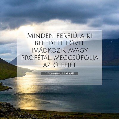 1 Korinthus 11:4 KAR Bibliai verskép