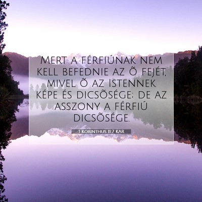 1 Korinthus 11:7 KAR Bibliai verskép