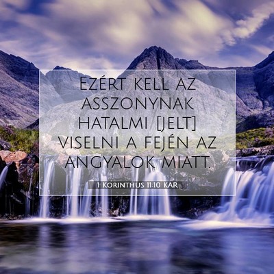 1 Korinthus 11:10 KAR Bibliai verskép