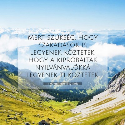 1 Korinthus 11:19 KAR Bibliai verskép