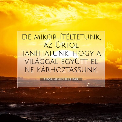 1 Korinthus 11:32 KAR Bibliai verskép