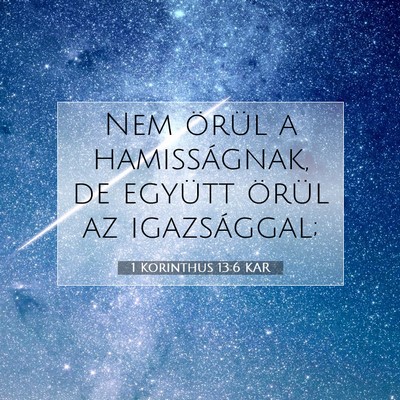 1 Korinthus 13:6 KAR Bibliai verskép