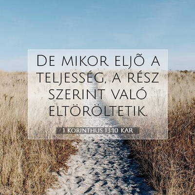 1 Korinthus 13:10 KAR Bibliai verskép