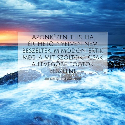 1 Korinthus 14:9 KAR Bibliai verskép