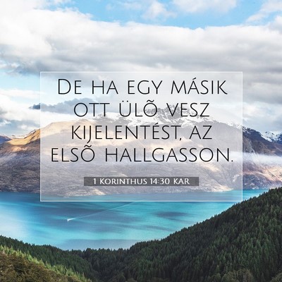 1 Korinthus 14:30 KAR Bibliai verskép