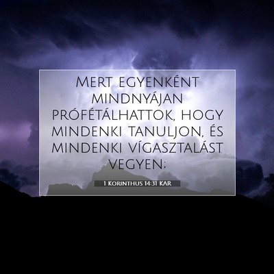 1 Korinthus 14:31 KAR Bibliai verskép