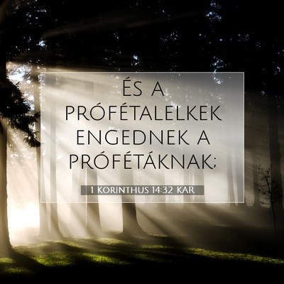 1 Korinthus 14:32 KAR Bibliai verskép