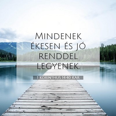 1 Korinthus 14:40 KAR Bibliai verskép