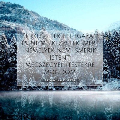 1 Korinthus 15:34 KAR Bibliai verskép