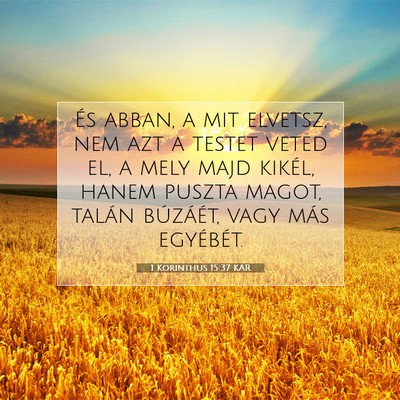 1 Korinthus 15:37 KAR Bibliai verskép