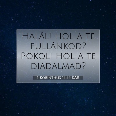 1 Korinthus 15:55 KAR Bibliai verskép