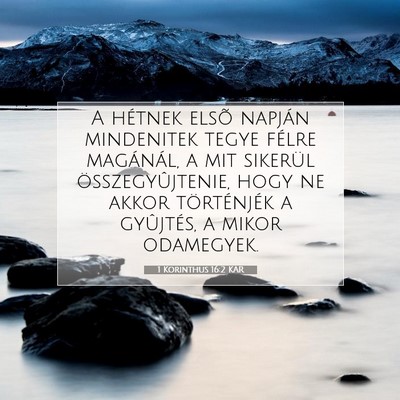 1 Korinthus 16:2 KAR Bibliai verskép