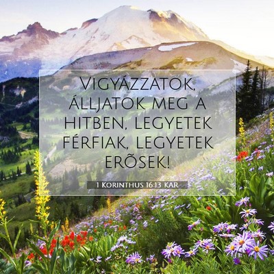 1 Korinthus 16:13 KAR Bibliai verskép