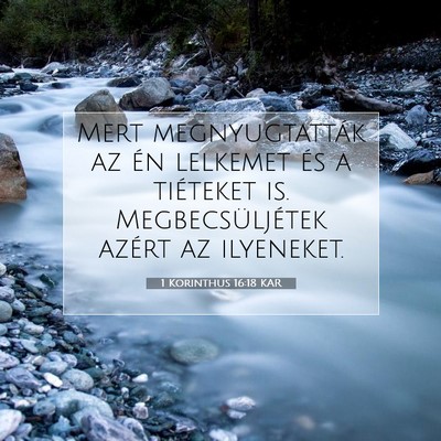 1 Korinthus 16:18 KAR Bibliai verskép