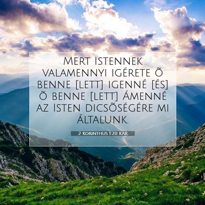 2 Korinthus 1:20 Bibliai vers magyarázata